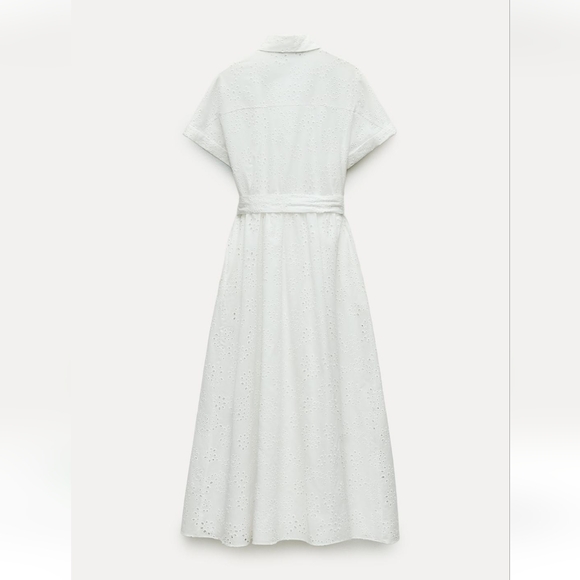 NWT Zara Embroidered Eyelet Dress - Picture 7 of 7